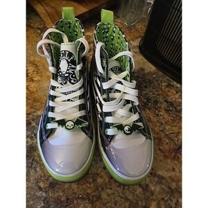 Ground Up‎ Beetlejuice Women's High Top Sneakers Size 7.5 Green Lace-Up